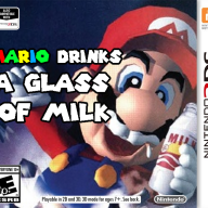 Mario Drinks a Glass of Milk