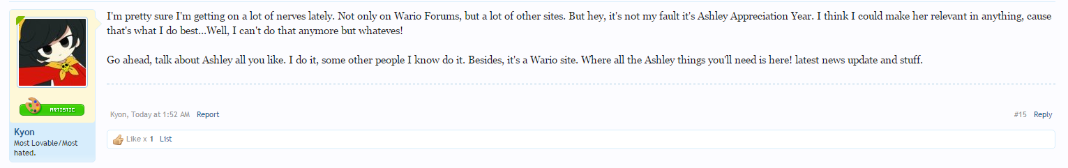 Are the constant Ashley threads icons etc. really that much of a bother    Wario Forums.png