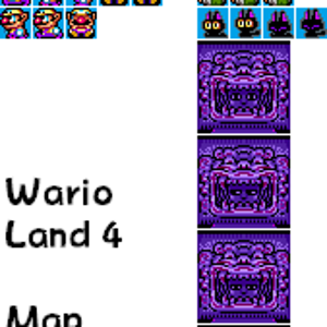 Wario Land 4 Map Characters