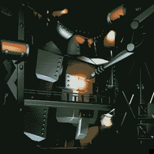 Curious Factory Robot Background