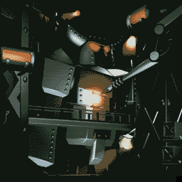 Curious Factory Robot Background