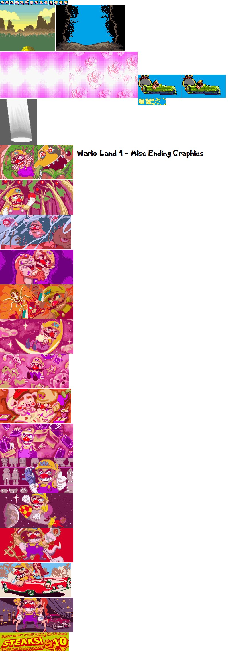 Wario Land 4 Misc Ending Stuff