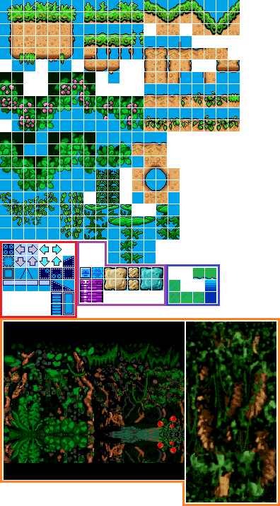 Wario Land 4 Monsoon Jungle Tileset