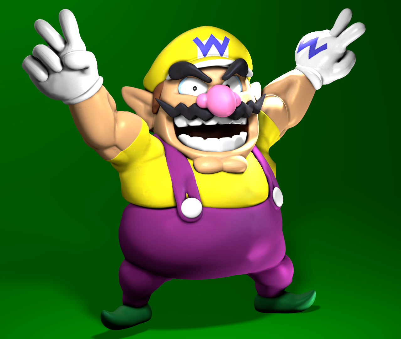 Wario Land 4 pose render